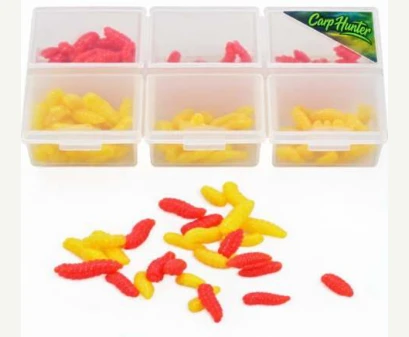 Gusanos artificiales en caja