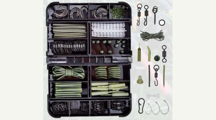 Caja completa de accesorios y anzuelos