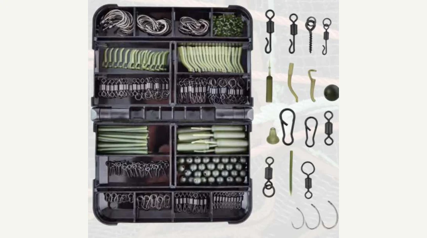 Caja completa de accesorios y anzuelos